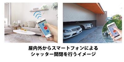 スマホでシヤッター開閉